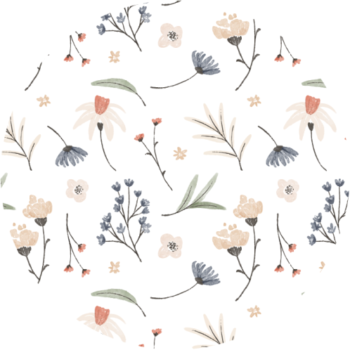 Tapete vinílico flores e plantas design elegante minimalista - TenStickers