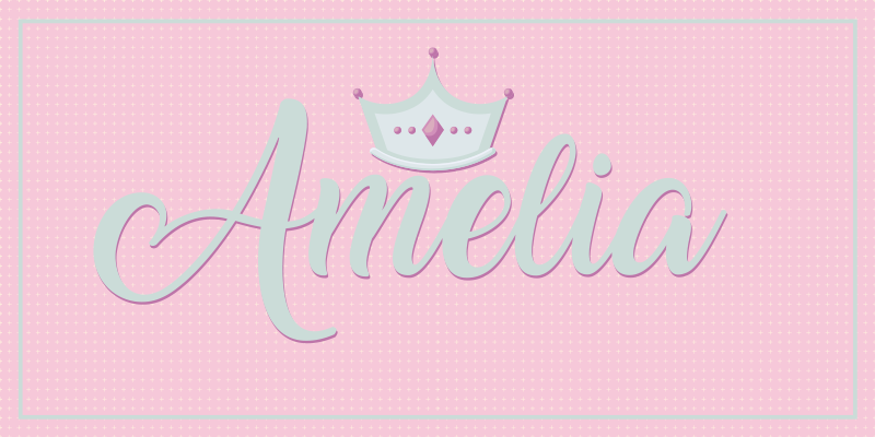 Tapete de vinil com nome de princesa rosa - TenStickers