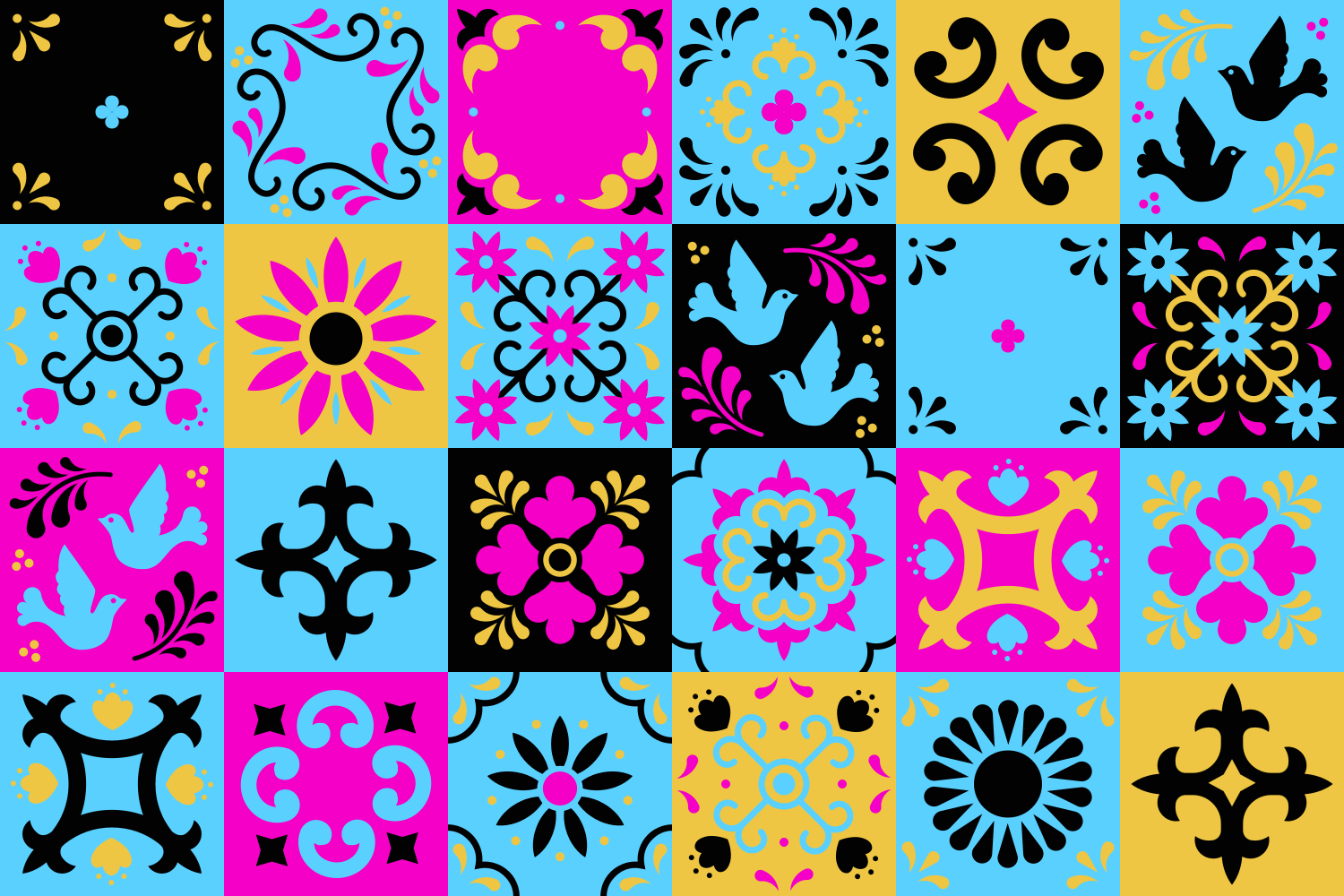 Ladrilhos coloridos de flores ladrilhos de cozinha - TenStickers