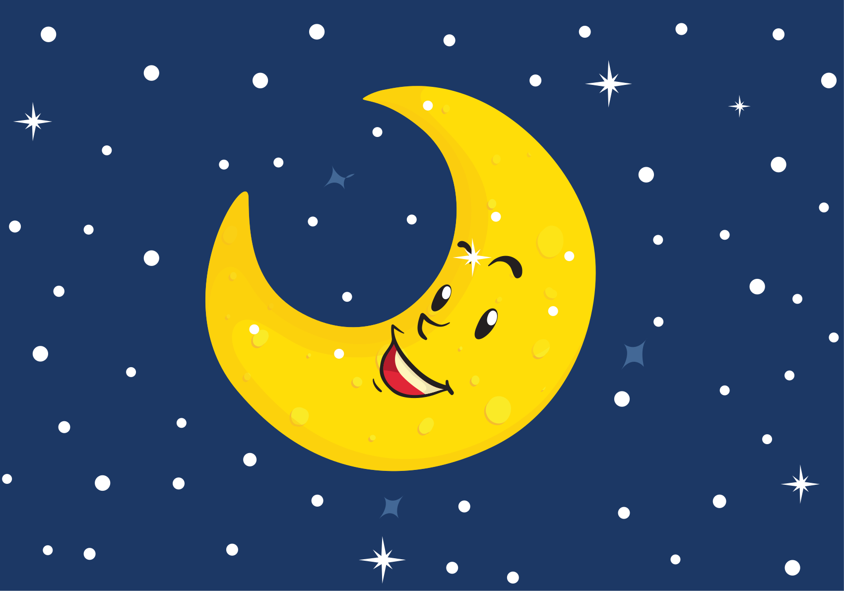 Tapete vinílico para bebés lua feliz sorrindo - TenStickers