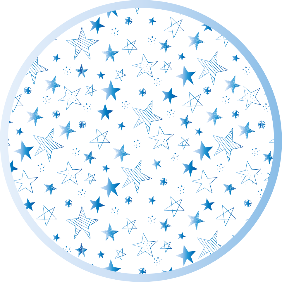 Tapete vinílico para bebés padrão azul estrelado - TenStickers