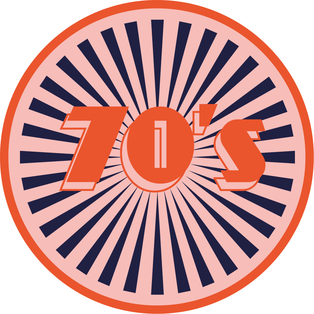 Tapete vinílico vintage toque retrô dos anos 70 - TenStickers