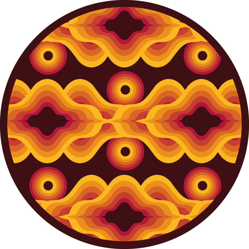 Tapete vinílico mosaico motivo espiral vintage - TenStickers