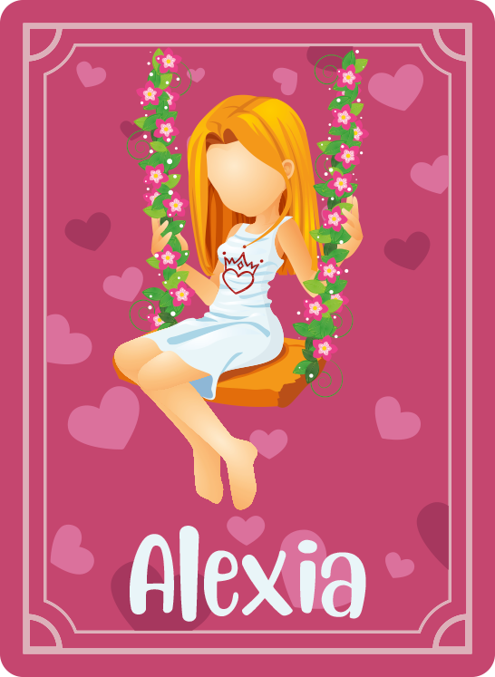 Tapete vinílico juvenil balanço de grama com nome - TenStickers