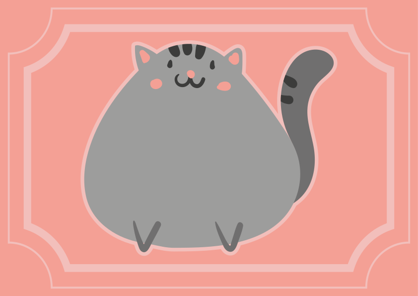 Tapete em vinil infantil adorável arte felina - TenStickers