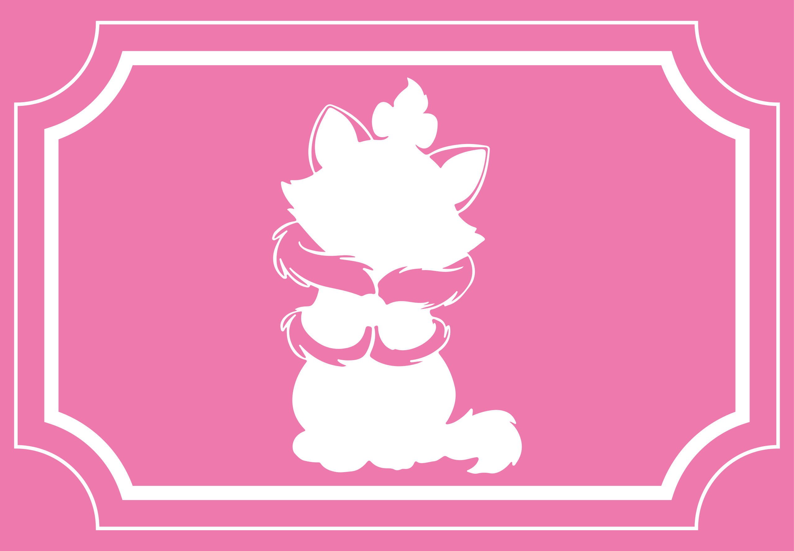 Tapete em vinil infantil silhueta de gato fofo - TenStickers