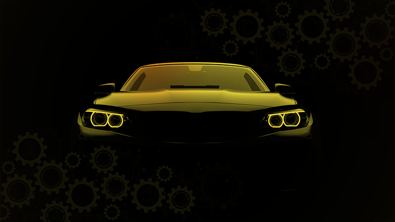 Tapete vinílico juvenil silhueta de carro esportivo - TenStickers