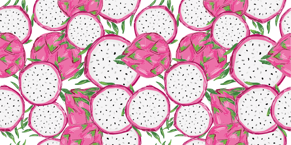 Tapete vinílico cozinha conceito de frutas tropicais - TenStickers
