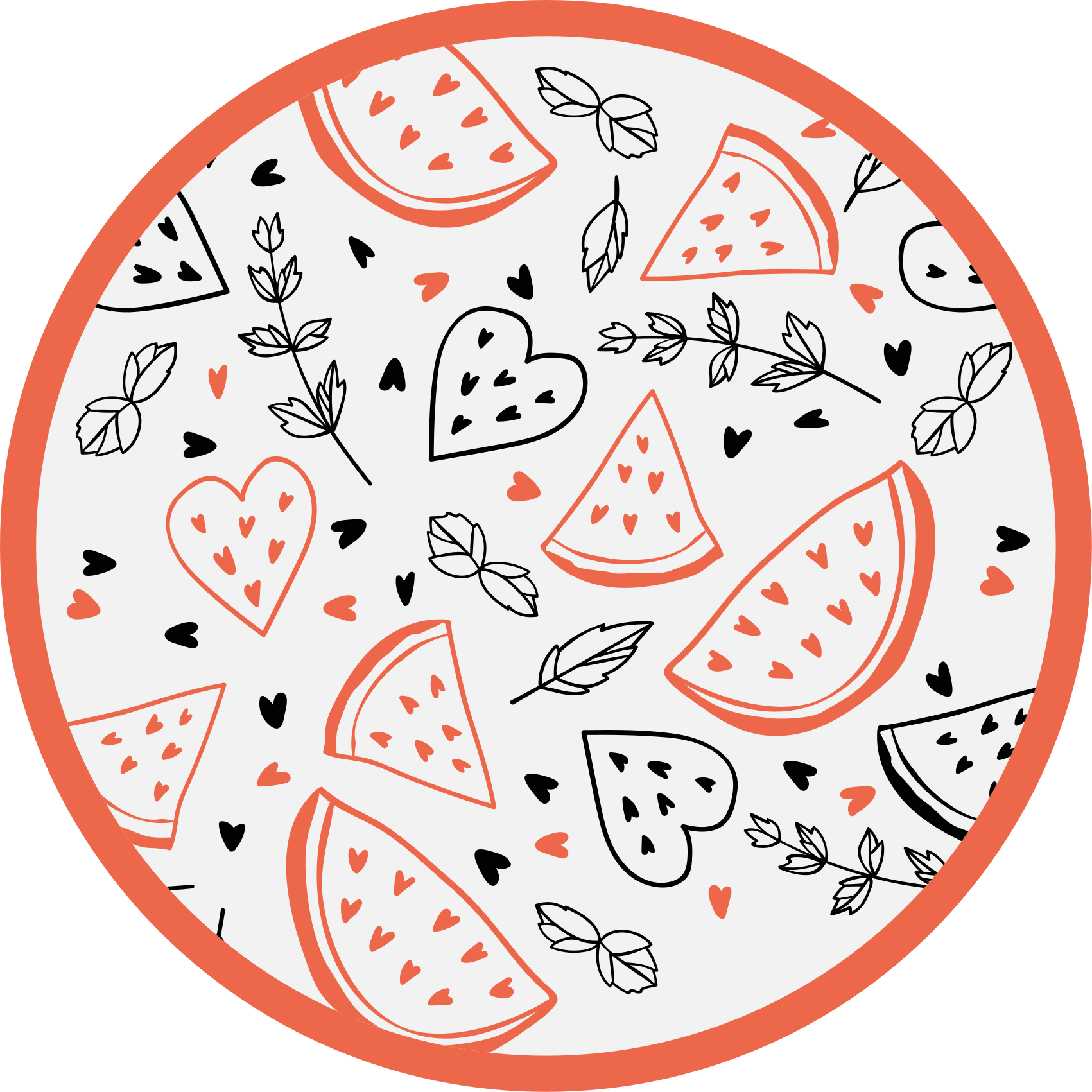 Tapete em vinil infantil padrões de coração doce - TenStickers