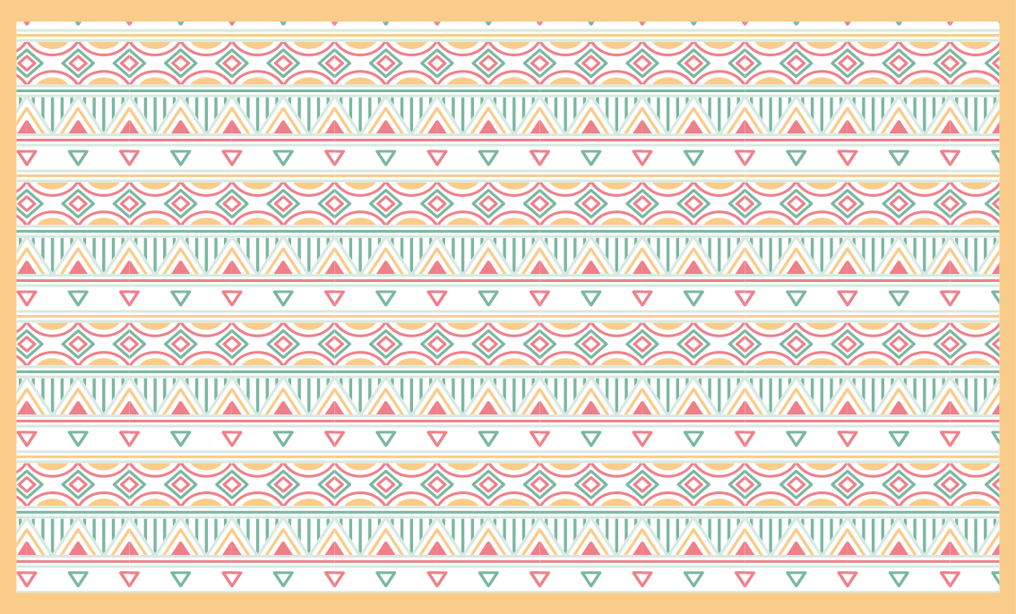 Tapete vinílico etnicas listras coloridas estampadas - TenStickers