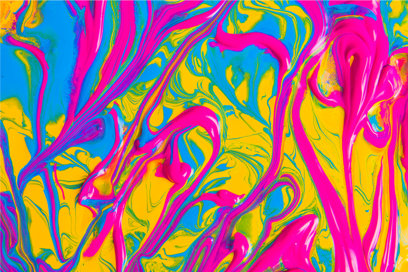 Tapete vinílico moderno padrões vibrantes de redemoinhos - TenStickers