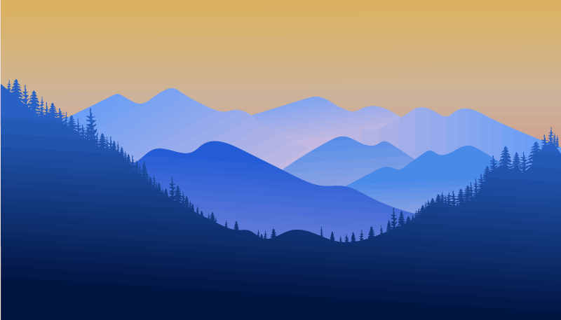 Tapete vinílico natureza horizonte montanhoso - TenStickers