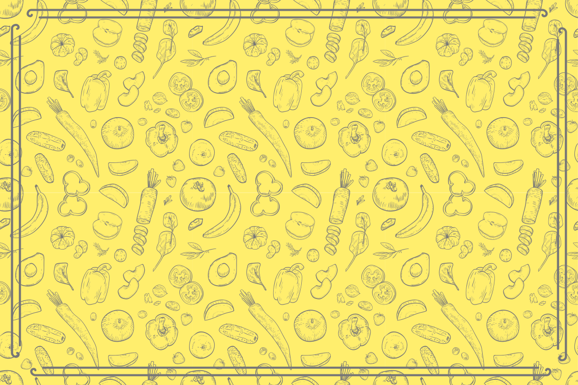 Tapete vinílico cozinha padrão de frutas caprichoso - TenStickers