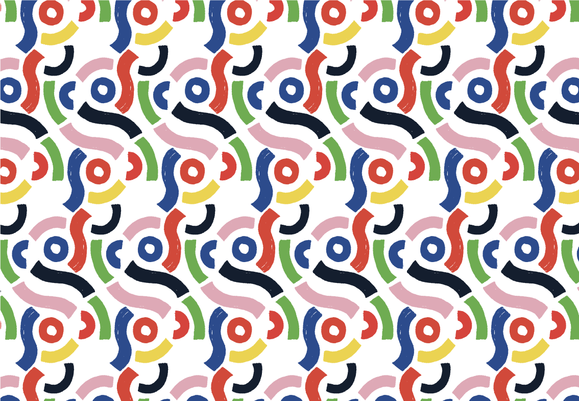 Tapete vinílico mosaico formas geométricas vivas - TenStickers