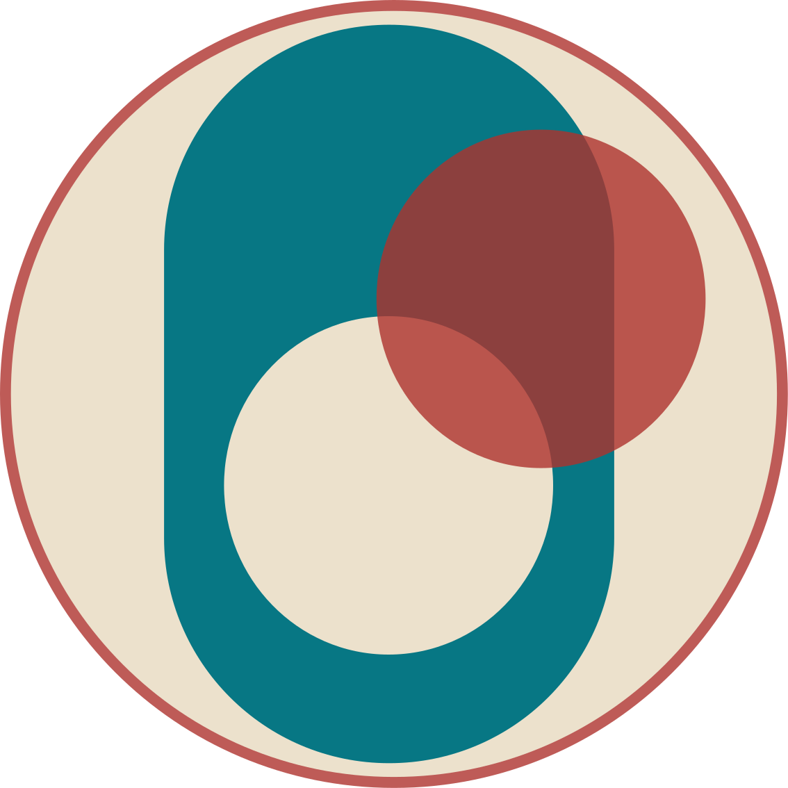 Tapete vinílico moderno círculos em harmonia - TenStickers