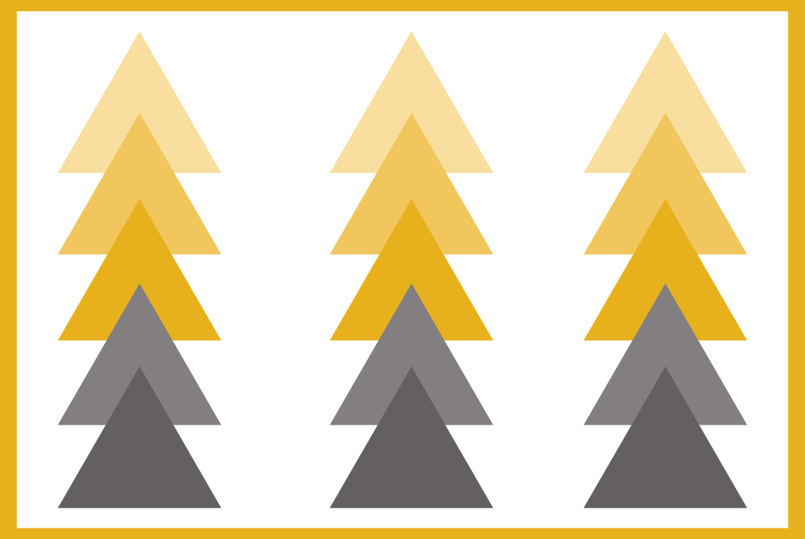 Tapete vinílico geométricas cascata de cores triangular - TenStickers