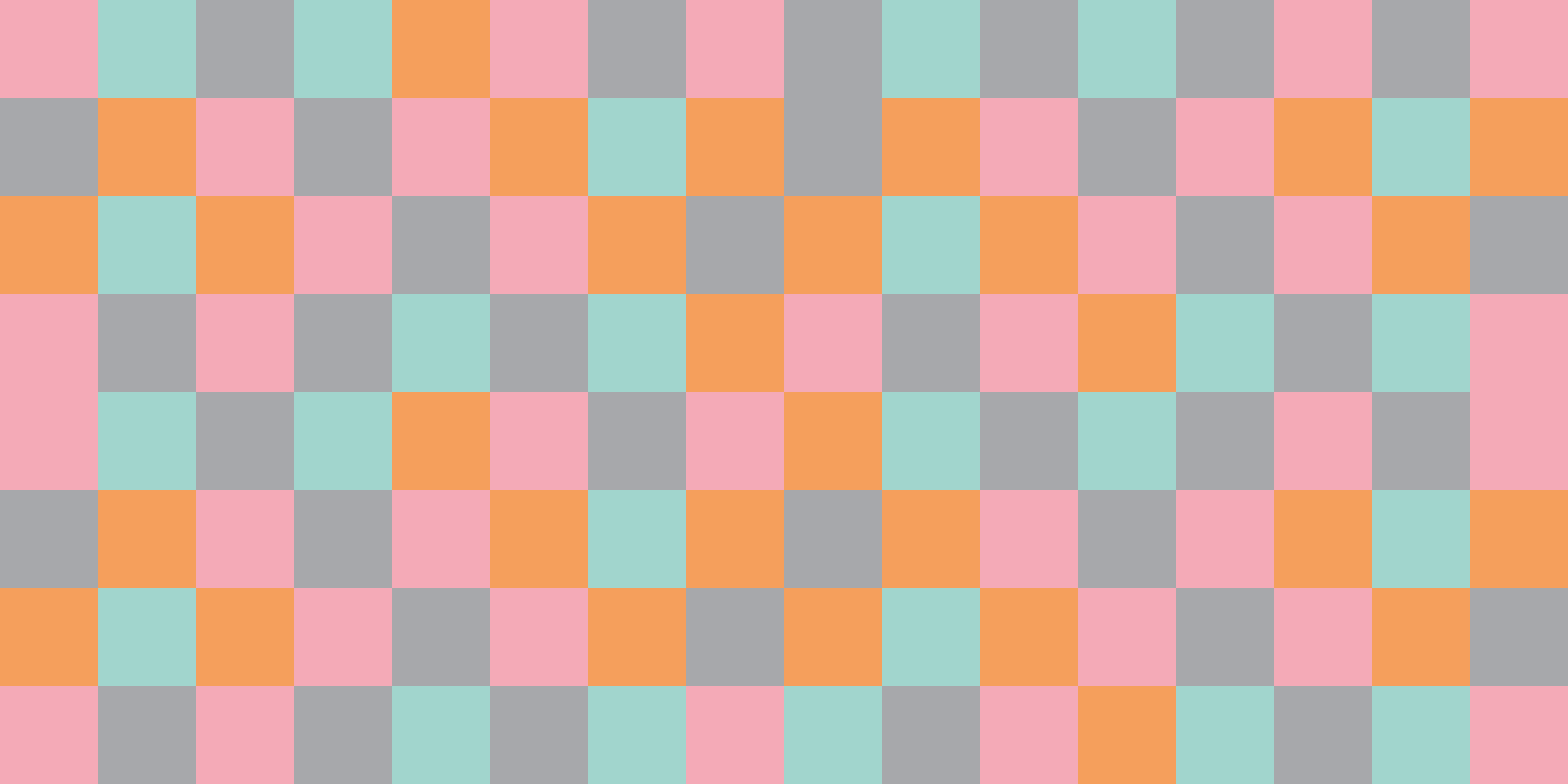 Tapete vinílico geométricas tabuleiro de xadrez colorido - TenStickers