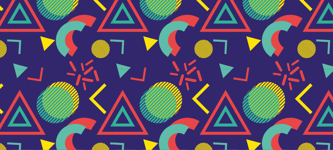 Tapete vinílico geométricas com motivos geométricos vivos - TenStickers