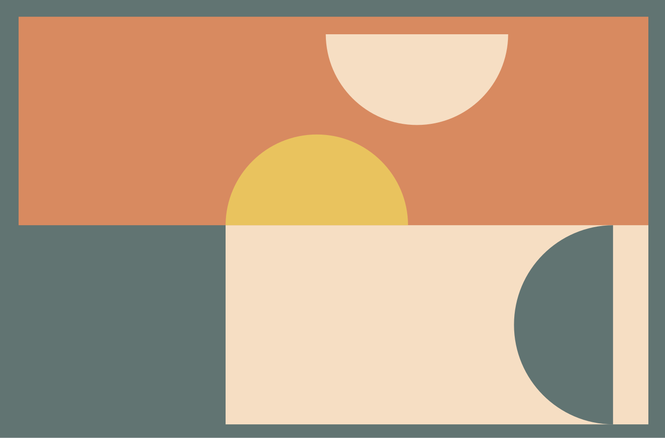 Tapete vinílico moderno círculos e retângulos - TenStickers
