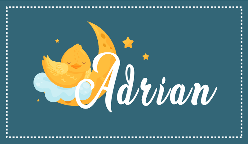 Tapete em vinil infantil pato dormindo com nome - TenStickers