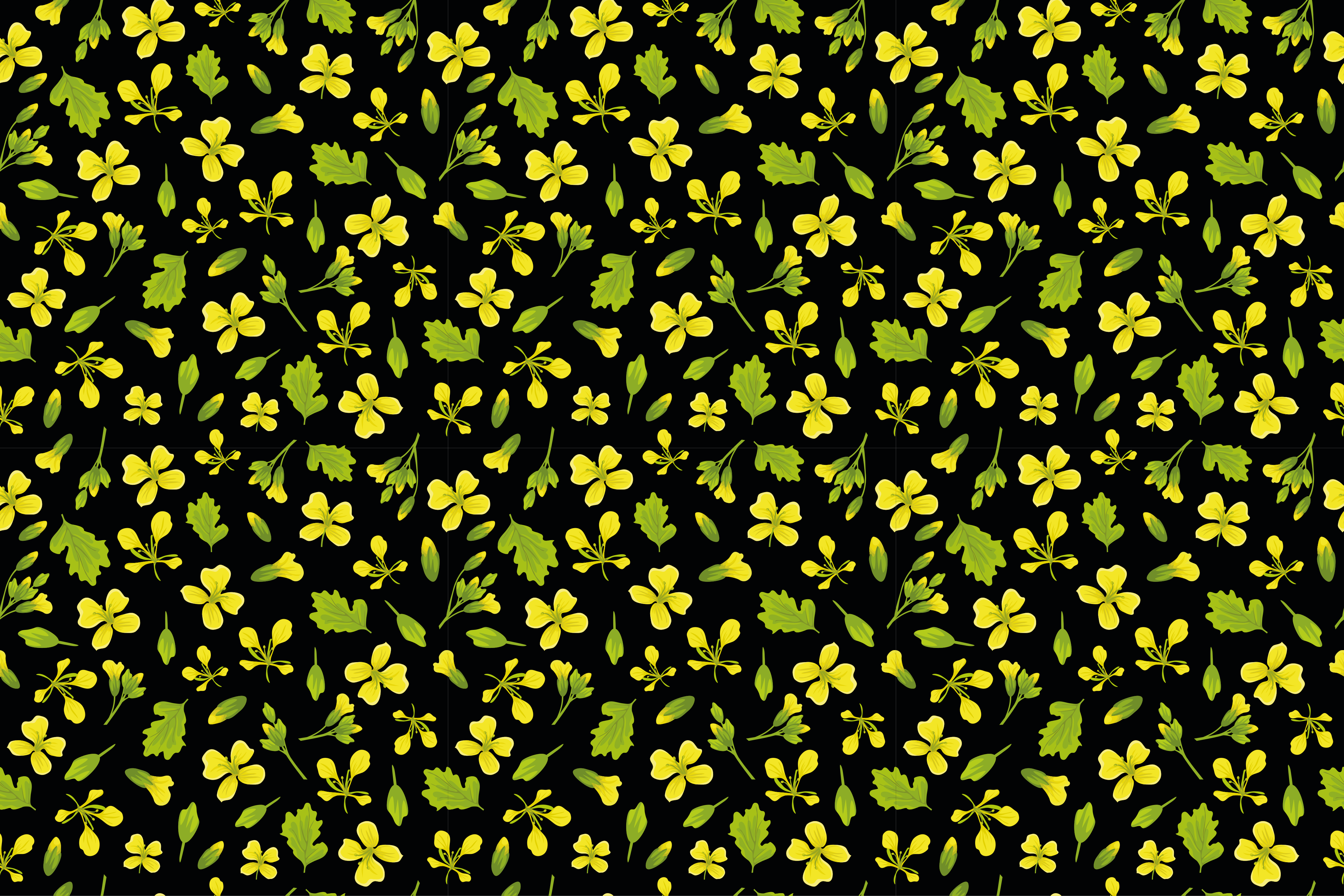 Tapete vinílico natureza padrão floral vibrante - TenStickers