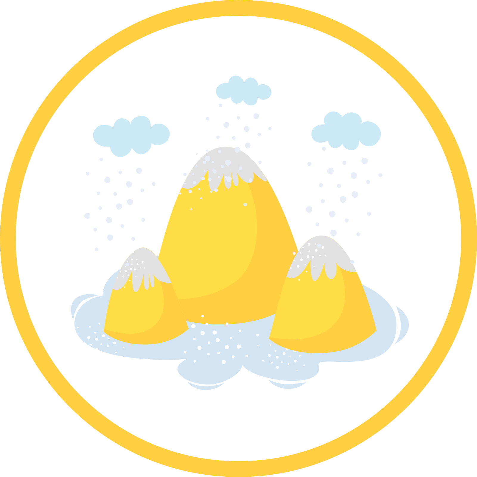 Tapete em vinil infantil cena alegre de montanha - TenStickers