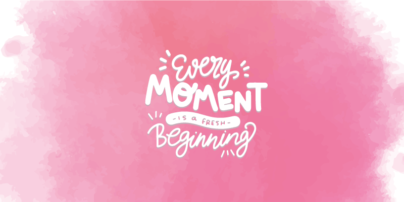 Tapete vinílico frases e textos cada instante novo - TenStickers