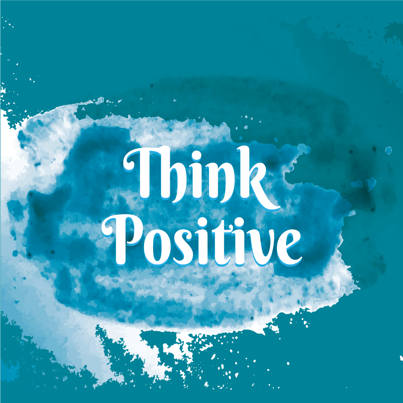 Tapete vinílico frases e textos pense positivo - TenStickers