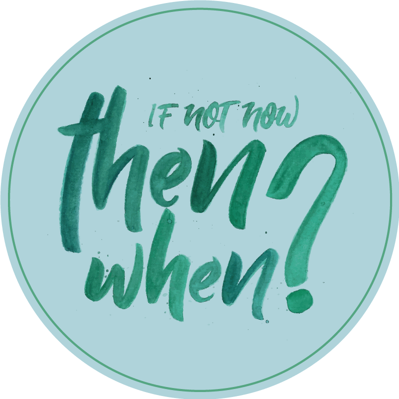 Tapete vinílico frases e textos se não for agora - TenStickers