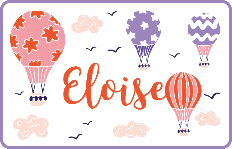 Tapete vinílico com nome ar quente vibrante - TenStickers