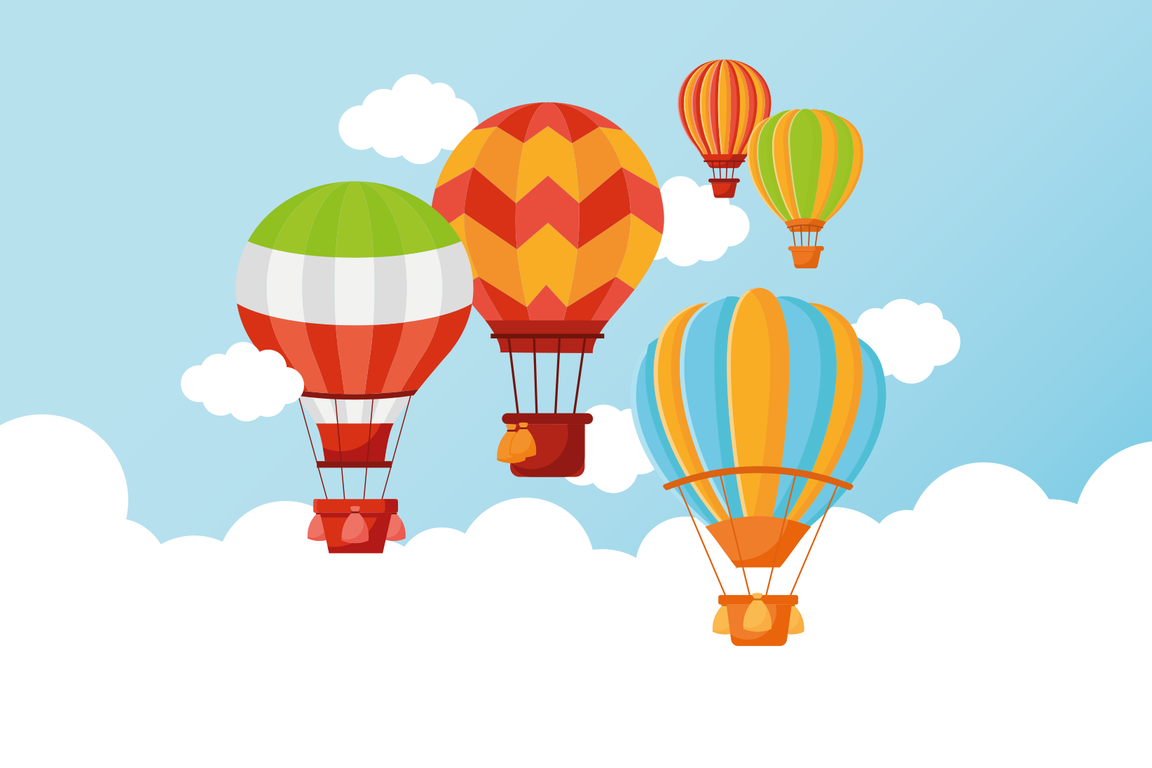 Tapete em vinil infantil ar quente colorido - TenStickers