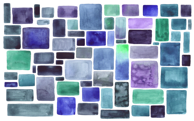 Tapete vinílico outras texturas padrão blocos azuis - TenStickers