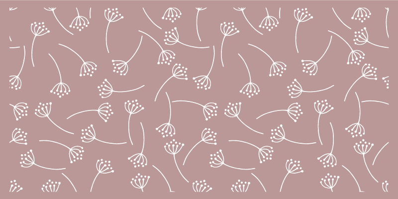 Dente-de-leão branco em detalhe tapete floral - TenStickers