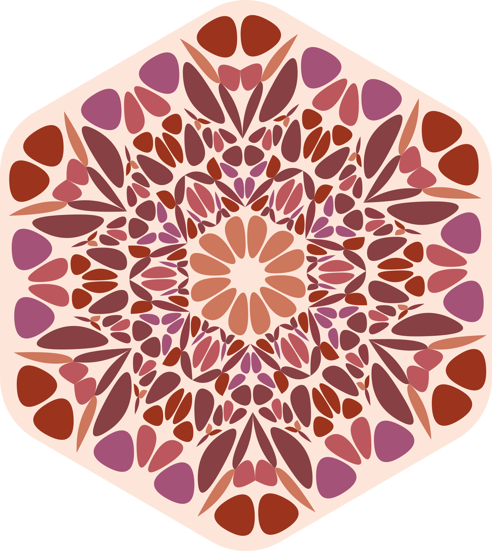 Tapete vinílico de mandala elemento floral vivo - TenStickers
