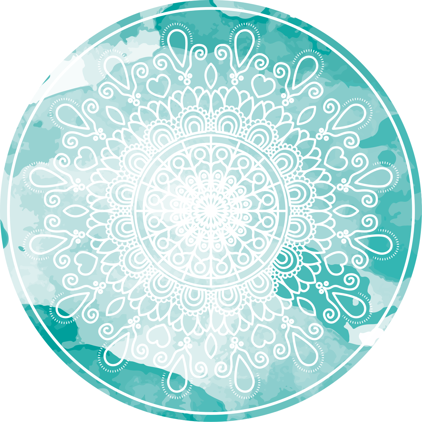 Tapete vinílico de mandala tons elegantes de aquarela - TenStickers