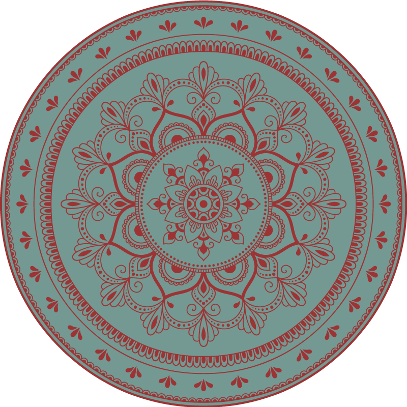 Tapete vinílico de mandala ilustração circular complexa - TenStickers