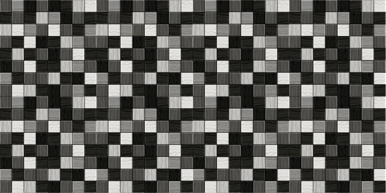 Tapete vinílico casa de banho quadrados em tons de cinza - TenStickers