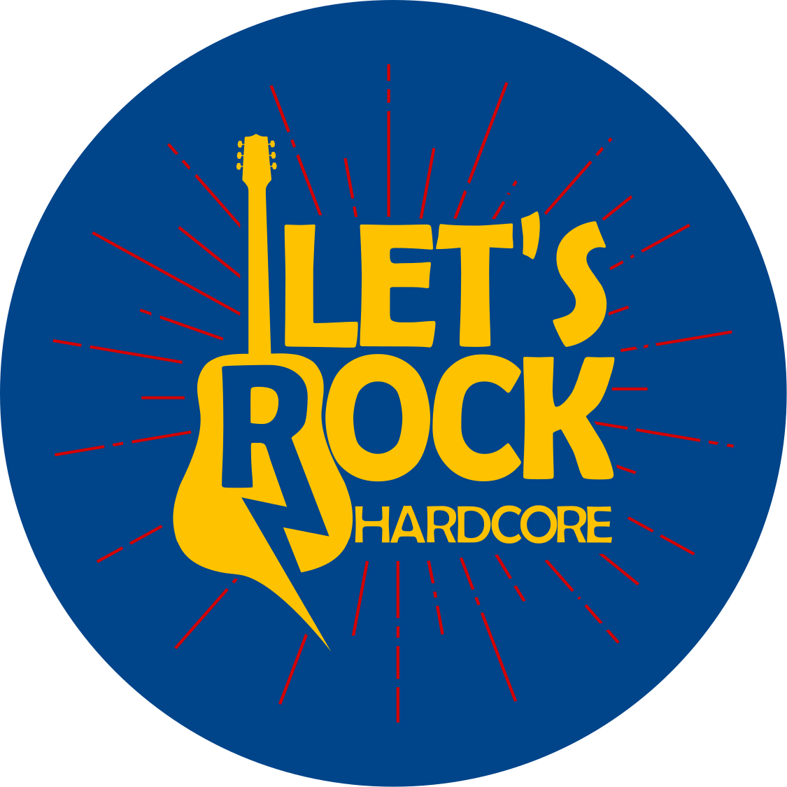 Tapete vinílico redondo tributo à guitarra elétrica - TenStickers