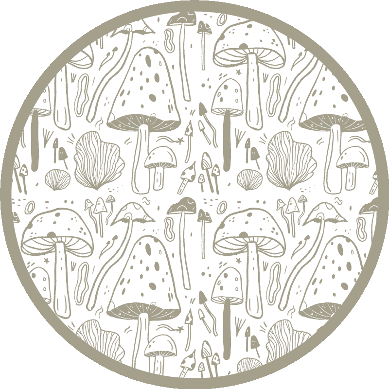 Tapete vinílico natureza com motivo fúngico - TenStickers