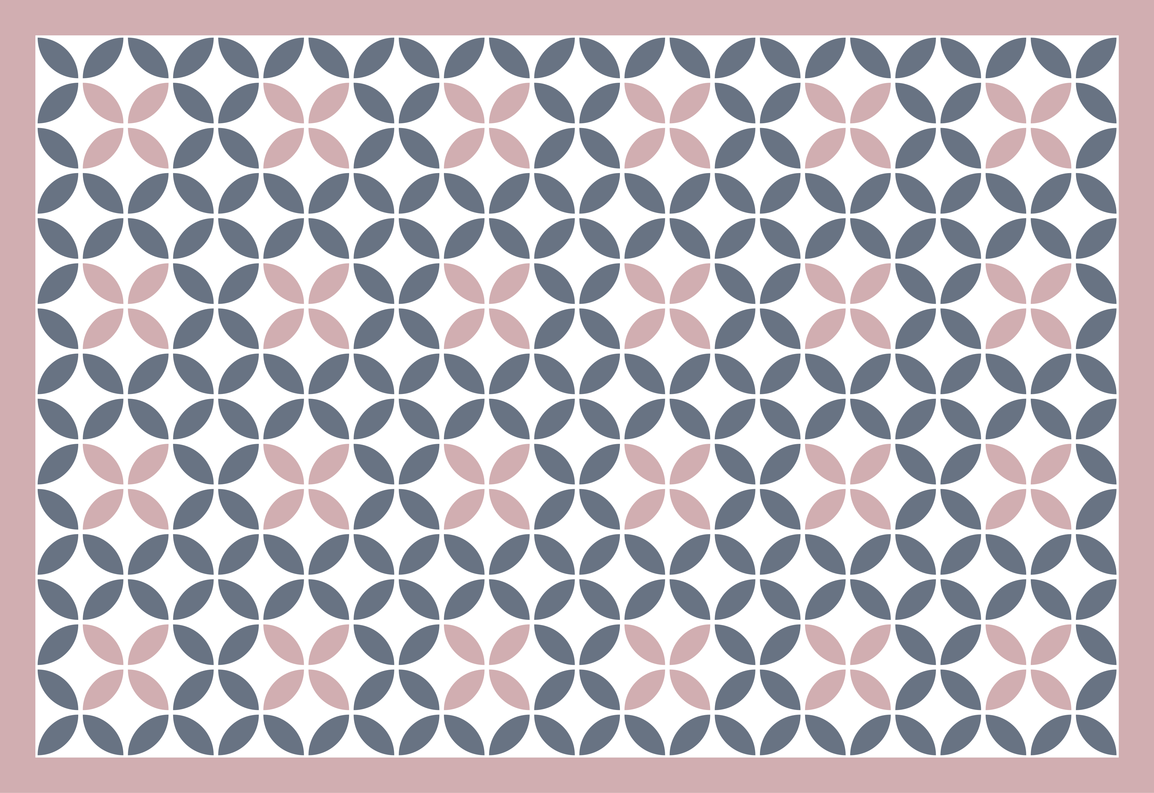 Tapete vinílico mosaico design redondo bege e cinza - TenStickers