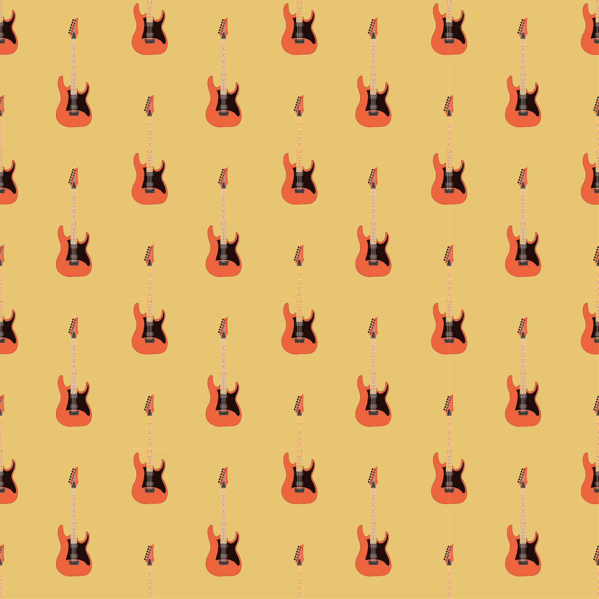 Tapete vinílico juvenil foco de guitarra elétrica - TenStickers