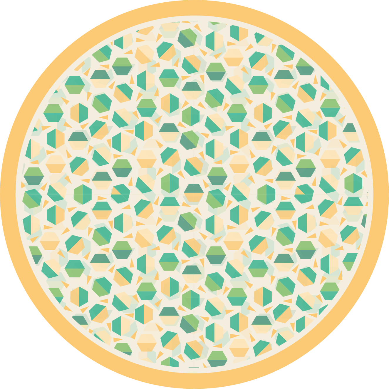 Tapete vinílico geométricas conceito hexagonal - TenStickers