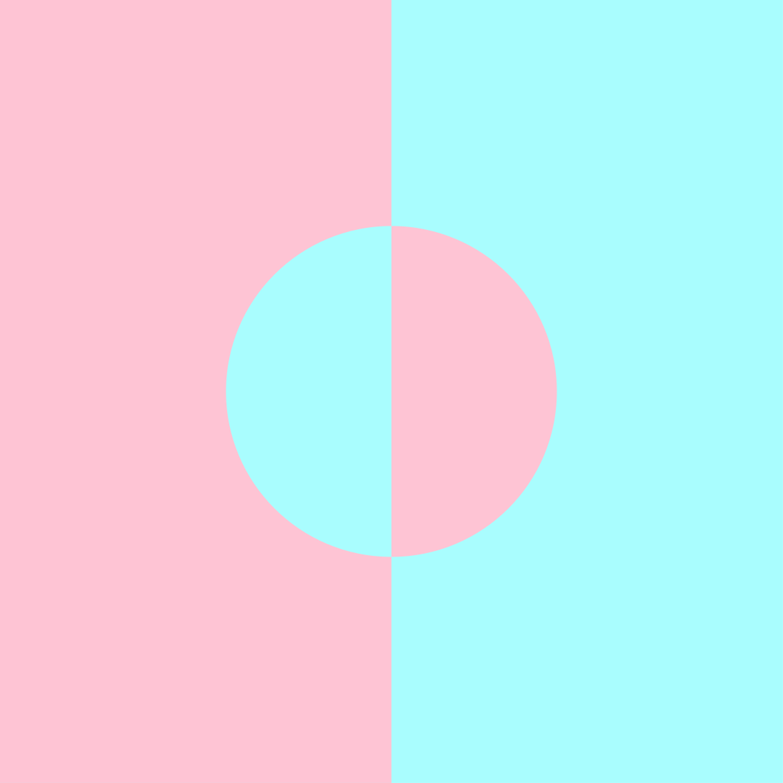 Tapete vinílico minimalista contraste de cores suaves - TenStickers