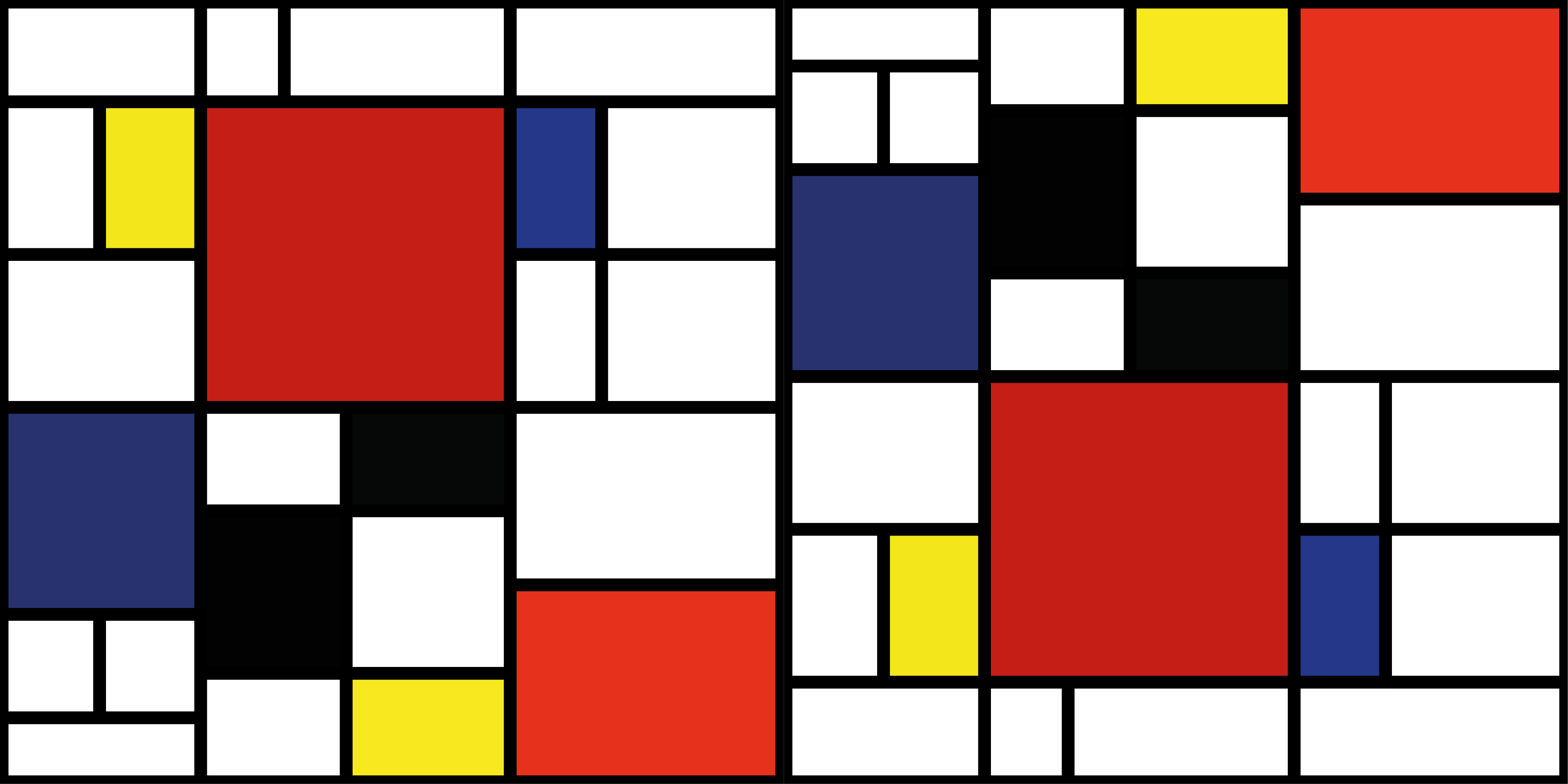 Tapete vinílico moderno padrão de blocos de cores - TenStickers