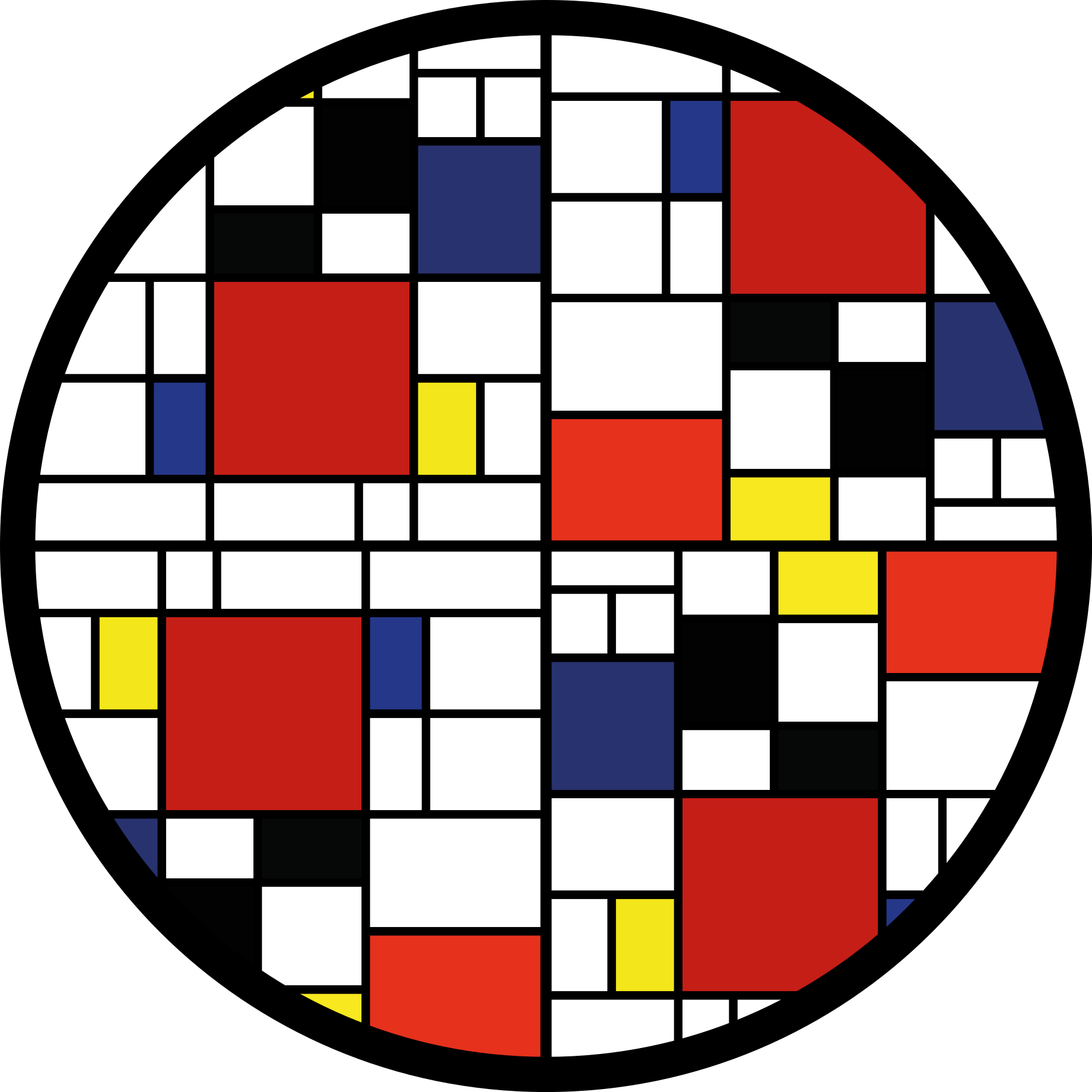 Tapete vinílico moderno em layout de blocos de cor - TenStickers