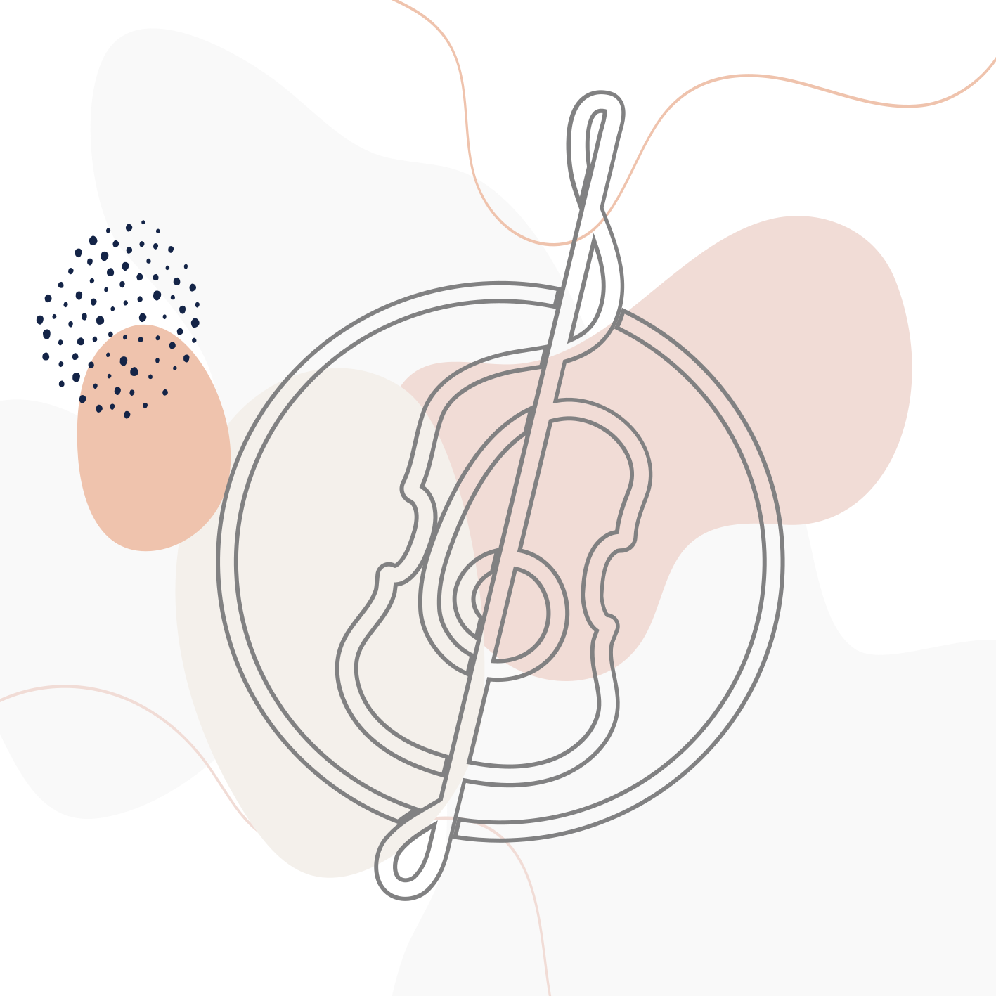 Tapete vinílico moderno esboço de nota musical - TenStickers