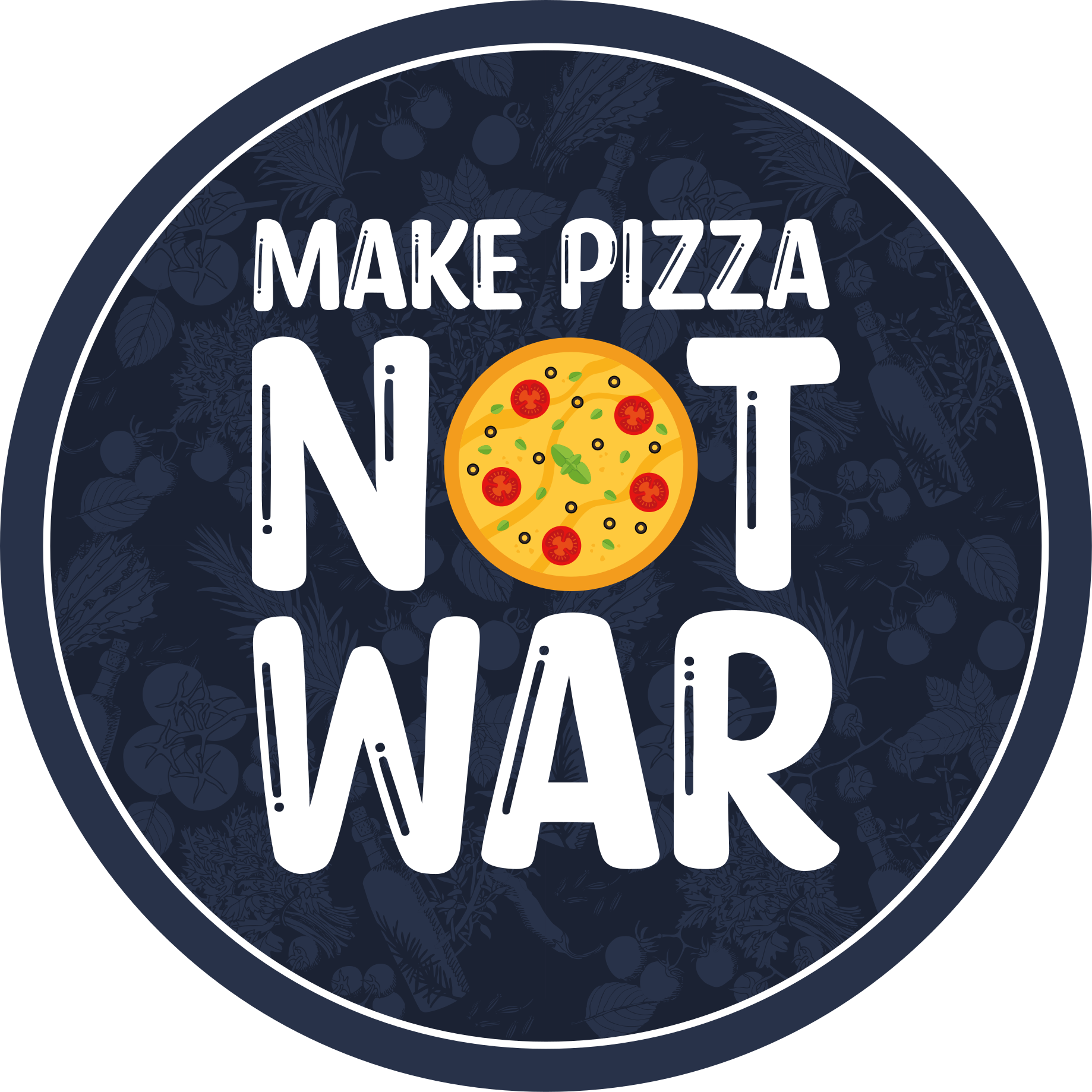 Tapete vinílico frases e textos não faça pizza - TenStickers
