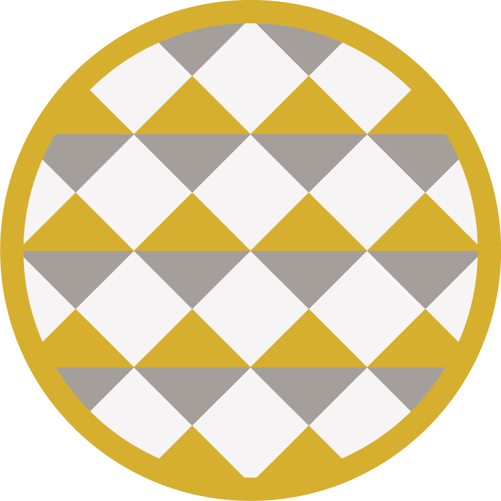 Tapete vinílico geométricas círculo com padrão de diamante - TenStickers