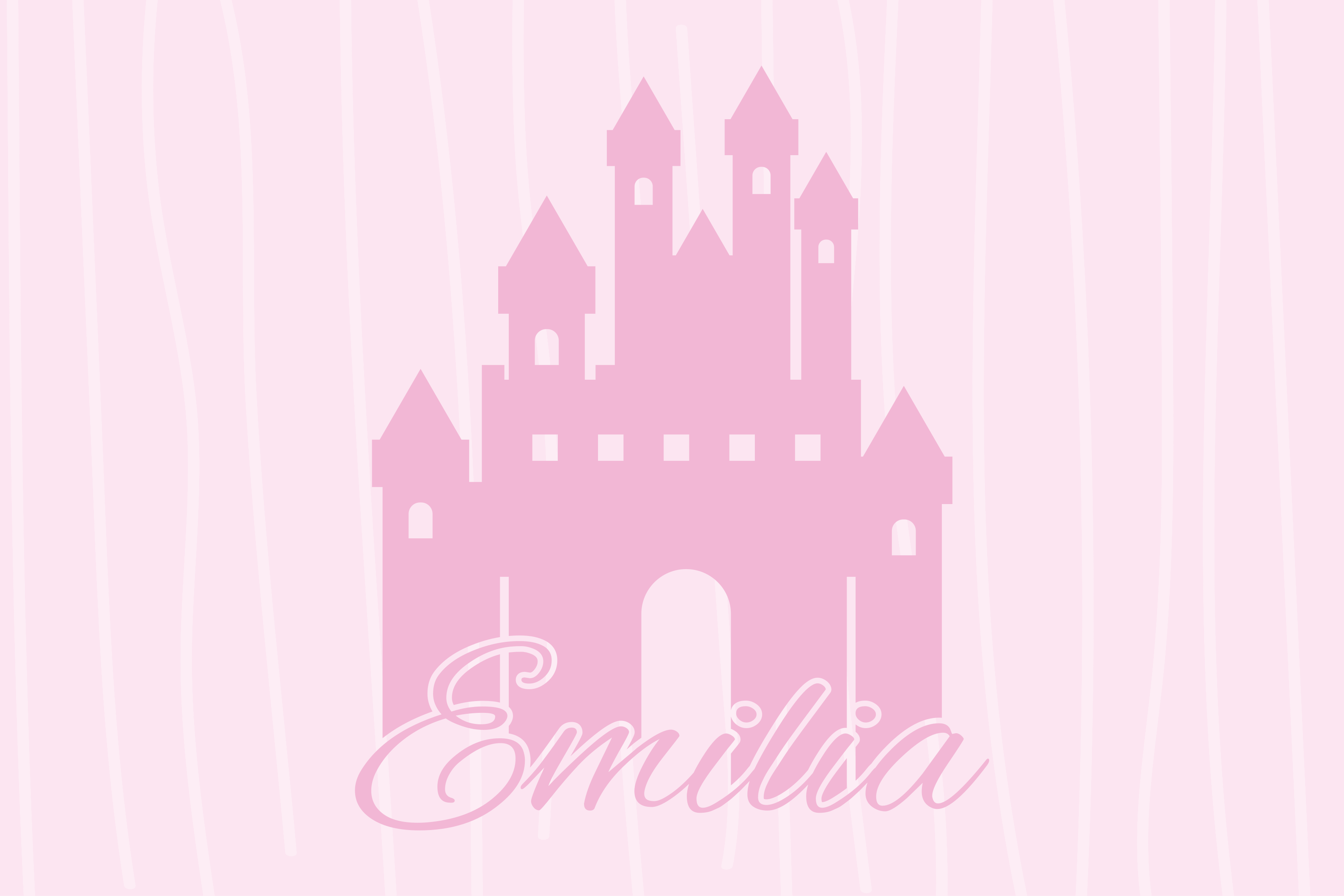 Tapete vinílico com nome castelo da princesa - TenStickers
