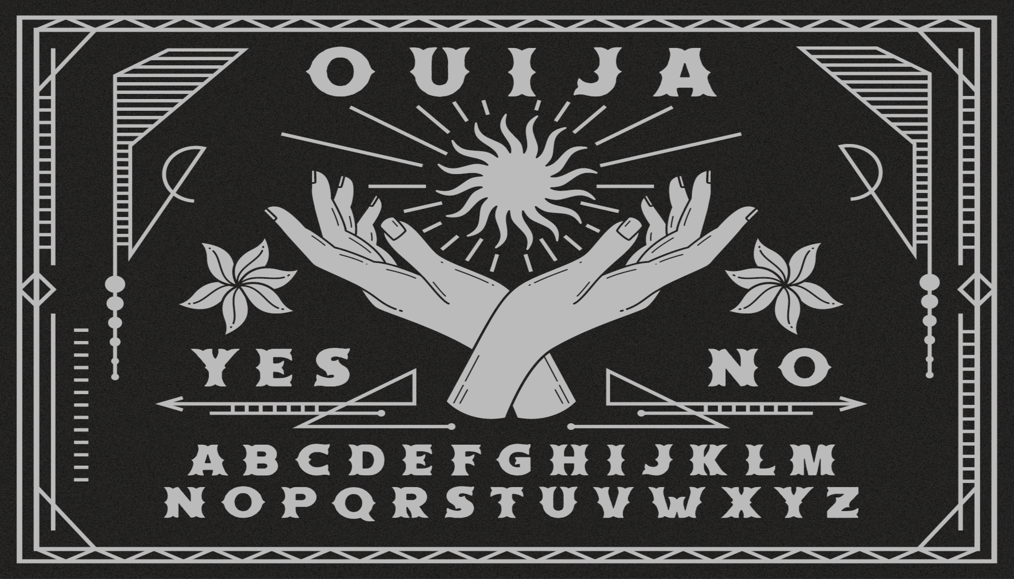Tapete vinílico de mapa mundial design de mãos ouija - TenStickers